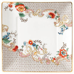 Wedgwood Wonderlust Rococo Flowers Tea Tray, White/Multi, 14.5cm